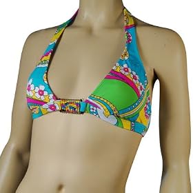 Buy Roxy Ladies Swimwear 70's Halter Multi by Roxy