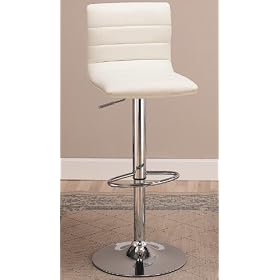 Click here to buy Cut Out Back Barstool in White Finish (Set of 2) by Coaster Furniture by Coaster Home Furnishings.