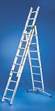 Hailo 9306-501 Alu-Kombileiter 2x6+1x5 Sprossen Hailo ProfiLOT