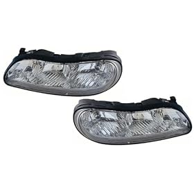 1997-2003 (1998 1999 2000 2001 2002 97 98 99 00 01 02 03) Chevy Malibu Headlight - One Pair (Both Driver and Passenger Sides) - DOT Certified Chevrolet Headlights: Automotive