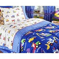 Under Construction Twin Size Cotton Bedding Set by Olive Kids