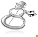 Sterling Silver Snowman Brooch