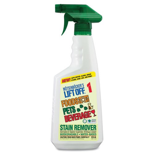 Motsenbocker's Lift-Off Products - Motsenbocker's Lift-Off - No. 1 Food, Drink & Pet Stain Remover, 22 oz. Spray - Sold As 1 Each - Biodegradable and water-based. - Removes stains such as coffee, tea, chocolate, Kool-Aid, pet stains, soda pop, wine, sauces, ketchup, blood and grass from all surfaces including carpets, clothing and upholstery. - Low-VOC formula.