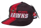 Vintage Atlanta Hawks Snap Back Hat Cap - Black / Red