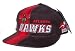 Vintage Atlanta Hawks Snap Back Hat Cap - Black / Red