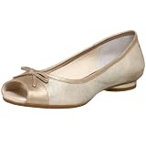 Clarks Women's Bluebird Peep Toe Ballet Flat,Silver,10 M