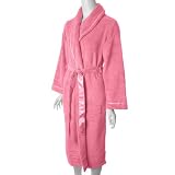 Anne Lewin Cozy Fleece Shawl Collar Wrap Robe