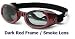 DOGGLES ILS Sunglasses - Protection from UV Rays for Your Dog - Shatterproof and Antifog - Red Frame/Smoke Lens - Large