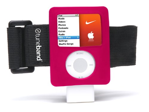 Tuneband, Grantwood Technology's Armband, Silicone Skin, and Screen Protector for iPod Nano, 3rd Generation, Compatible with Nike iPod, PINK