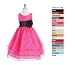 Brooklyn Flower Girl, Pageant or Party Dress in Fuchsia in Organza