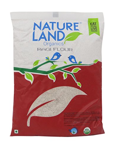 NatureLand Organics Ragi Flour 17.6 Ounce - USDA Certified