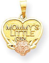 10k Two-Tone Mommys Little Girl Heart Charm 0.87 gr.