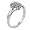 Sterling Silver Star Cz Promise Cluster Ring