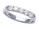 0.75 cts Round Diamonds Band - Platinum, 14kt White or Yellow Gold FREE GIFT BAG!