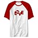 T-Shirt Raglan White  Love Silhouette Cane Corso  Dog