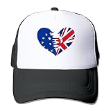 Custom Casual Flat Billed See EU Later Trucker Cap Hat Black