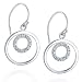 Sterling Silver & Diamond Circles Earrings