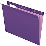 Pendaflex Reinforced Hanging Folders, Letter Size, Violet, 25 per Box (4152 1/5 VIO)