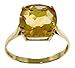 Genuine Cushion Cut Citrine 14k Gold Ring title=
