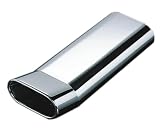 Produkt-Bild: Edelstahl Endrohr zum Anschweissen, Ausf&uuml;hrung: 165x75mm Oval + geb&ouml;rdelt, L&auml;nge 330mm