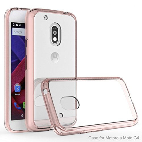 moto g 4th generation case, KuGi ® Moto G Plus 4th Gen. case-[ Drop /Shock/ scratch Absorption Protection]High quality TPU Bumper + PC back Case for moto g 4th generation smartphone(Rose Gold)