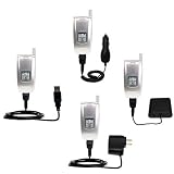 Road Warrior Kit for the Sanyo RL-2500 includes a Car & Wall Charger AND USB cable AND Battery Extender - Gomadic Brand w/ TipExchange Technology