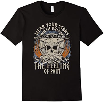 Men's Vikings t shirt - Wear Your Scars With Pride Large Black