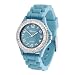 Geneva Platinum CZ Accented Silicone Watch, Small Face