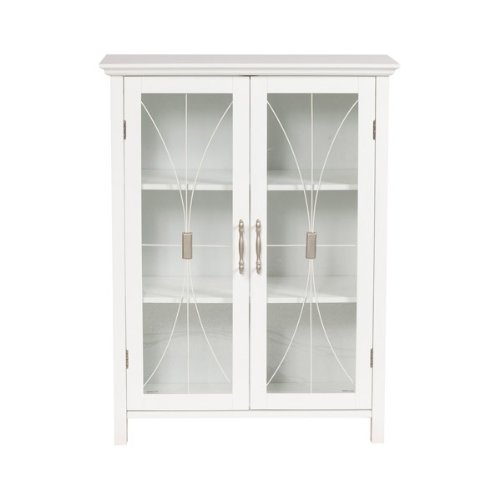 Delaney White Large Floor Cabinet large image