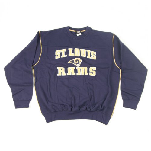 St. Louis Rams Piped Crewneck Fleece Sweatshirt (Large Only)