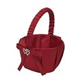 All My Heart Flower Girl Basket- Claret Red