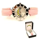 San Diego Chargers NFL Game Time Women's Pink Watch with Rhinestones