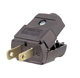 Leviton 101 P 15 Amp, 125 Volt, NEMA 1 15P, 2P, 2W, Plug, Straight Blade, Residential Grade, Polarized, Non Grounding, Brown