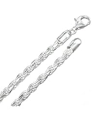 5MM Thick - Rope Link Chain Necklace/Bracelet - Genuine .925 Solid Sterling Silver