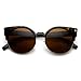 Round Circle Half Frame Semi-Rimless Cateye Sunglasses