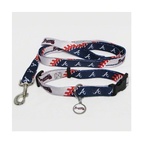 Atlanta Braves Dog Collar & Leash Set