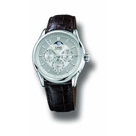 Oris Men's 581 7592 4051LS Artelier Complication Automatic Leather Strap Watch