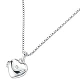 Silver Girls Small Heart Locket by D For Diamond