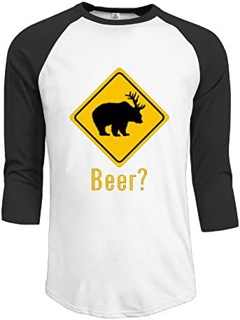Bear+Deer-Beer Mens Sports Baseball Tee Jersey Shirt