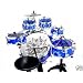 TOY DRUM SET CHILDREN EDUCATIONAL 11 PCS MUSICAL DRUM SET BRAND NEW (COLORS MAY VARY BLUE OR RED SENT AT RANDOM)