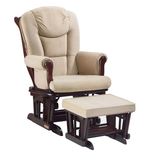 Shermag Glider Rocker w/ Ottoman in Cherry