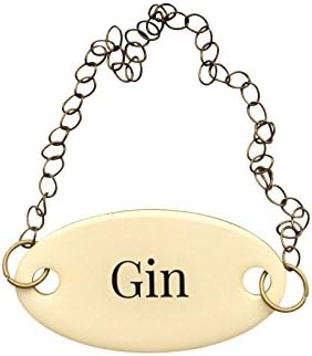 Duke Baron Vintage Brass Tag, Gin with Chain