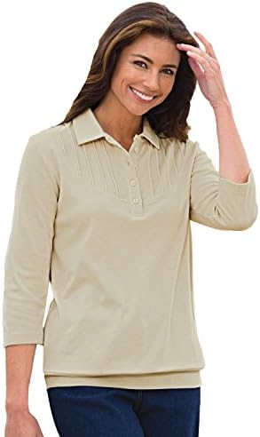 Blair Women's Plus Size Pintucked Polo