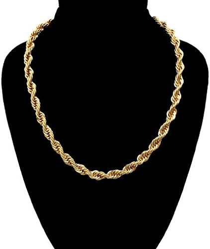 Odd Shop Gold Plated Bold Rope Chain Necklace Set, 18 Inches