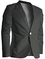 FLATSEVEN Mens Slim Fit Stylish Peaked Lapel Blazer Jacket
