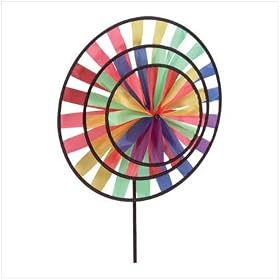 Multicolor Triple Pinwheel Wind Wheel - Style 33333