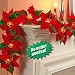 Cordless Lighted Poinsettia Garland