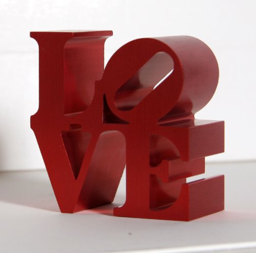 Robert Indiana, Love, Sculpture Paperweight, Red