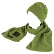 WINTER SKI SKATE POLAR FLEECE HAT BEANIE SCARF SET * LIME GREEN