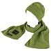 WINTER SKI SKATE POLAR FLEECE HAT BEANIE SCARF SET * LIME GREEN